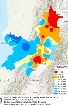 Informe mensual Hidroclimatologico de diciembre 2025