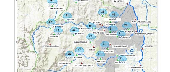 Evento de lluvias intensas en la zona de los Farallones de Cali y afectaciones asociadas